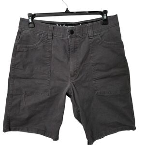 Wrangler ATG Shorts Men's 34 Gray Stretch Outdoors Hiking Outdoor Canvas